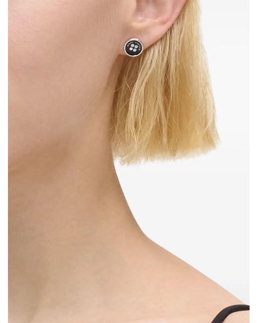 Marc Jacobs Black Button Earrings