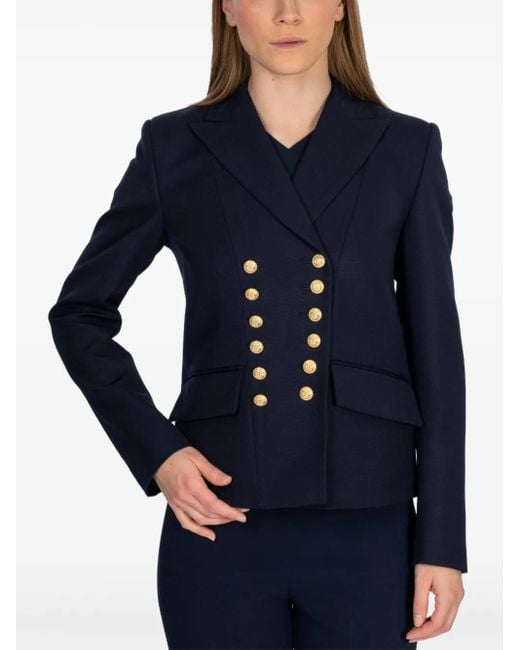 Seafarer Blue Wool Blazer