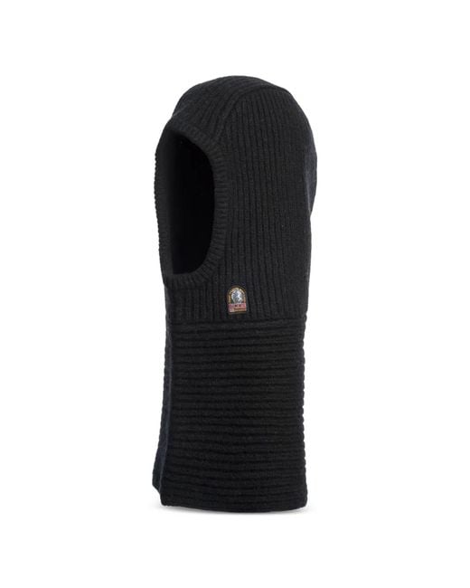 Parajumpers Black Vinica Rib-Knit Balaclava