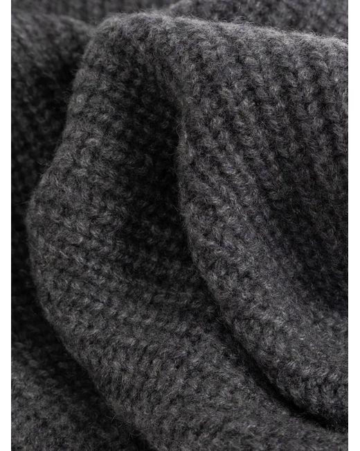 Lisa Yang Black Ribbed Scarf for men