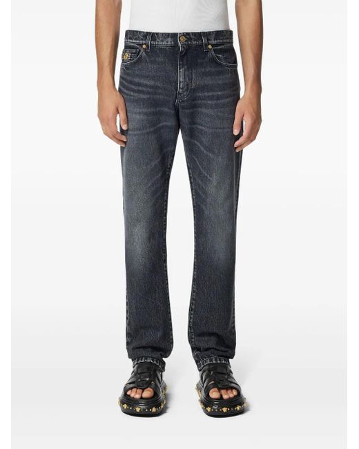 Versace Blue Straight-Leg Jeans for men