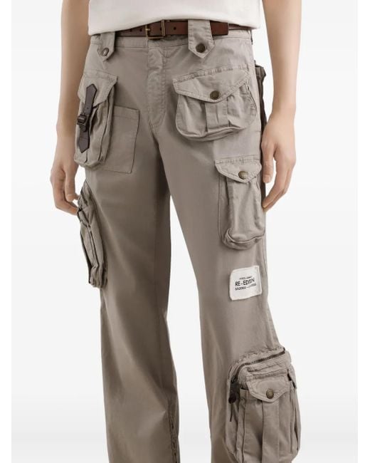 Dolce & Gabbana Cargohose Aus Baumwollgemisch in Gray für Herren