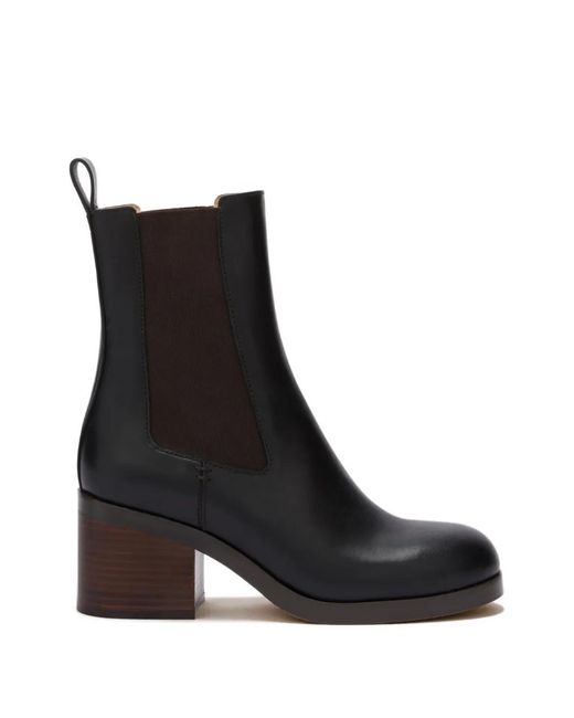 Odissi Black Grace Stacked Heel Boots