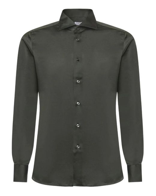 Camicia Con Bottoni di Borriello in Green da Uomo