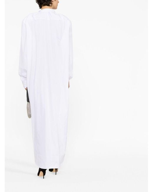 Vestido camisero de manga larga Vetements de color White