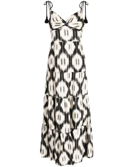 Alice + Olivia Maxi-jurk Met Gedraaid Detail in het White