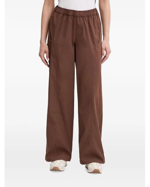 Under Armour Brown Unstoppable Woven Elasticated-Waistband Logo-Patch Track Pants