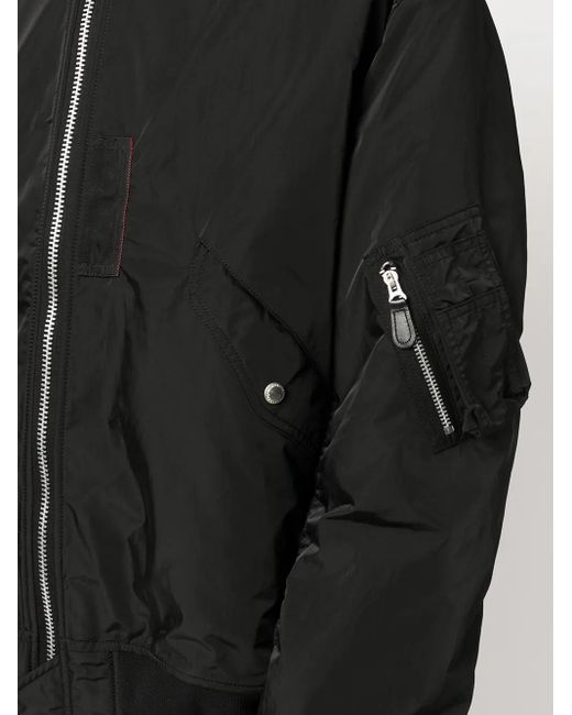 Junya Watanabe Black Zip-Up Bomber Jacket for men