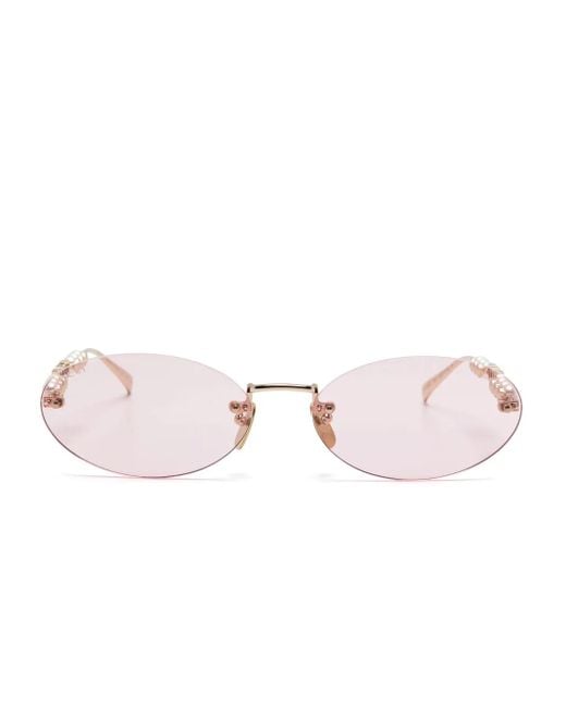 Gucci オーバルフレーム サングラス Pink