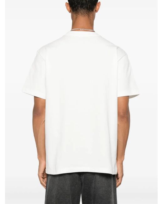 Purple Brand White Jersey T-Shirt for men
