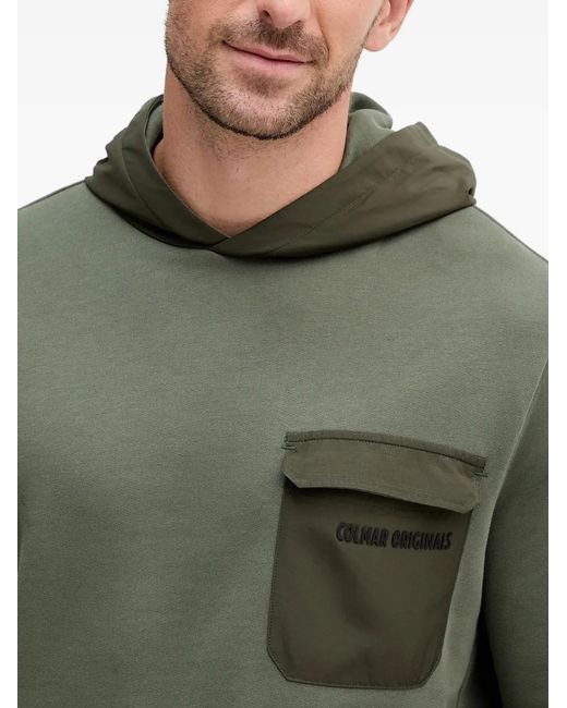 Colmar Green Chest-Pocket Hoodie for men