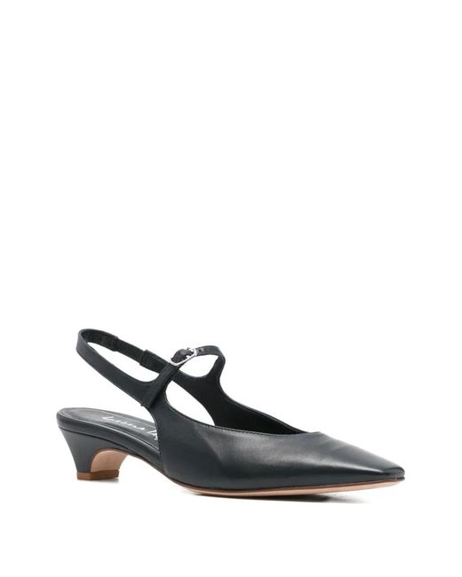 LORENA PAGGI White Pointed-Toe Slingback Pumps
