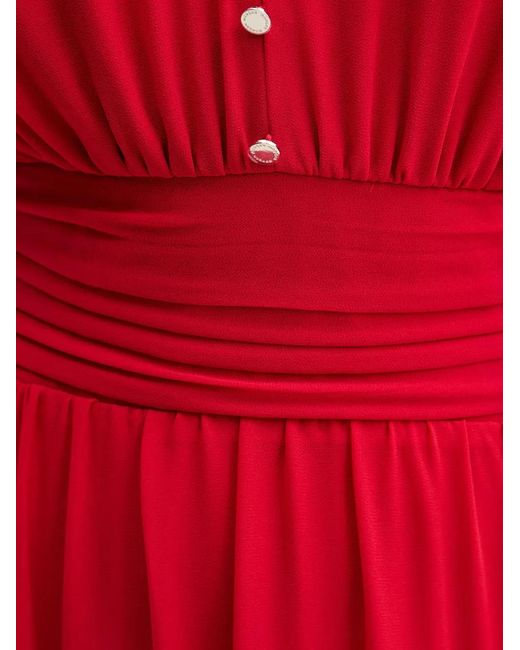 Morgan Shirred V-Neck Maxi Dress