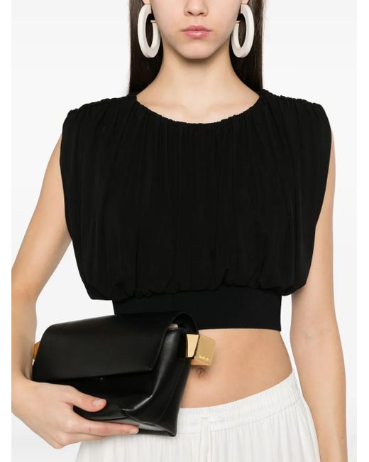 Jonathan Simkhai Allegra クロップドトップ Black