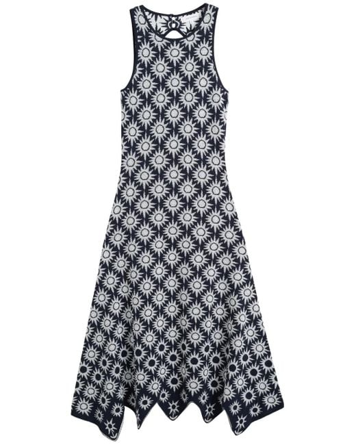 Chinti & Parker White X Laura Whitmore Sunflower Dress