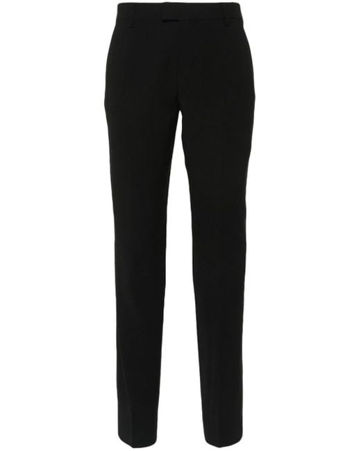 AMI Black Tapered Tailored Trousers