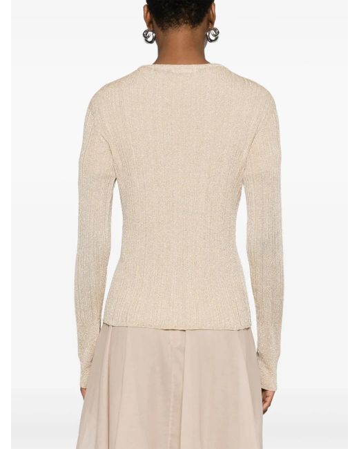 Majestic Filatures Geribbeld Vest in het Natural