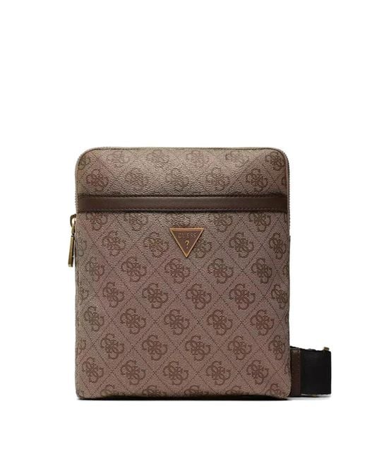 Marsupio Con Monogramma di Guess in Brown da Uomo