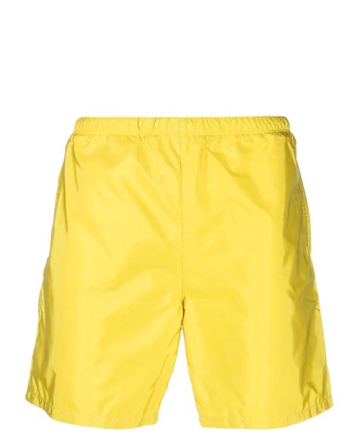 Shorts Con Logo di Prada in Yellow da Uomo