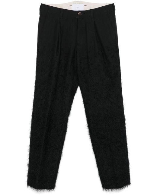 Sugarhill Black Hairly Straight Trousers for men