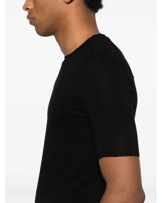 Thom Krom Black Crew-Neck T-Shirt for men