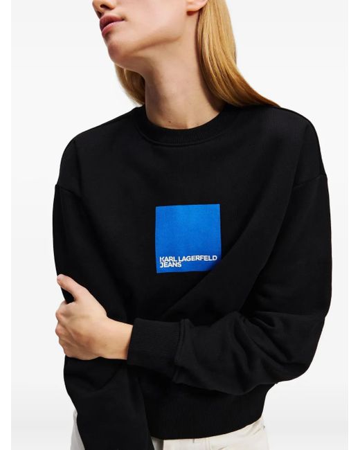 Karl Lagerfeld Box Logo Sweatshirt Blue