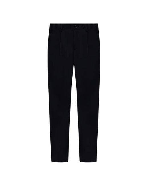 Herno Black Pleated Trousers for men