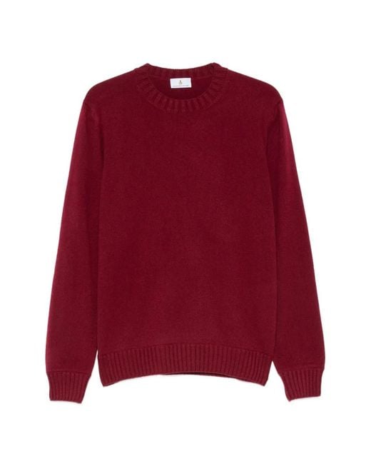 Magazzino Ricambi Red Ribbed-Trim Sweater for men