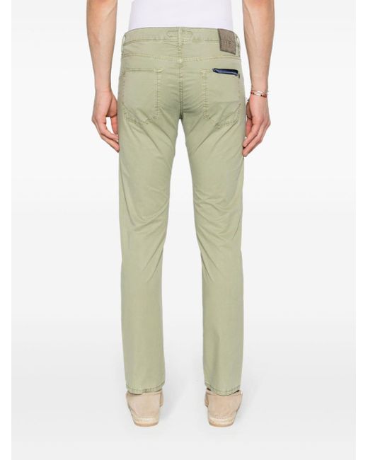 Incotex Green Low-rise Slim-fit Trousers for men