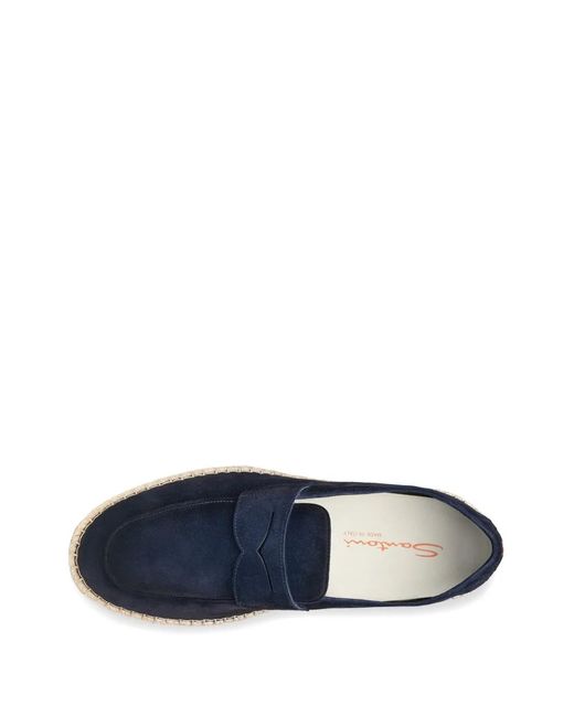 Santoni Blue Suede Espadrilles for men
