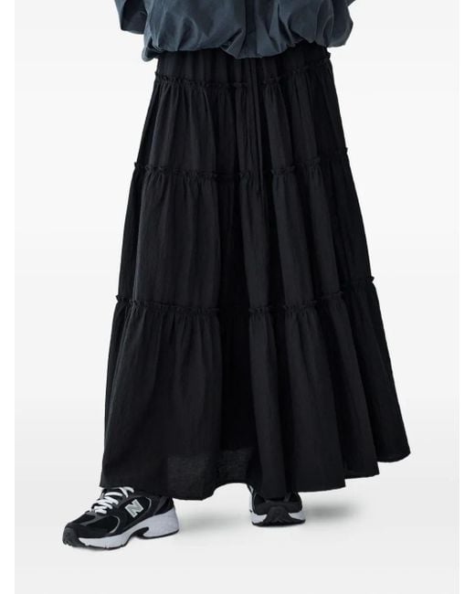 Studio Tomboy X Blue Tiered Pleated Midi A-Line Skirt