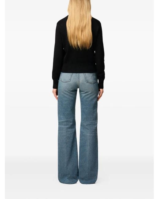 AMI Black Sweat À Encolure Ronde Ami De Cœur