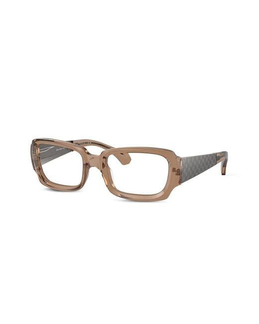 Alain Mikli Brown Rectangle-Frame Glasses