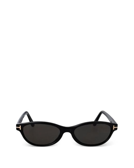 Tom Ford Black Oval-Frame Sunglasses