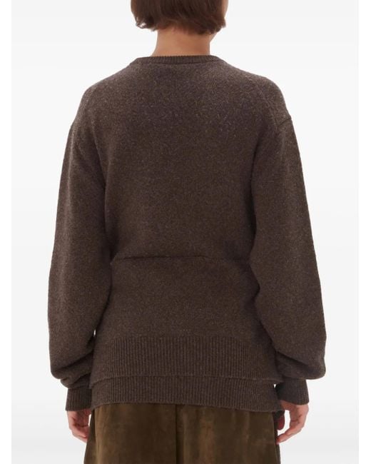 J.W. Anderson Brown Gestrickter Pullover Mit Schnürung