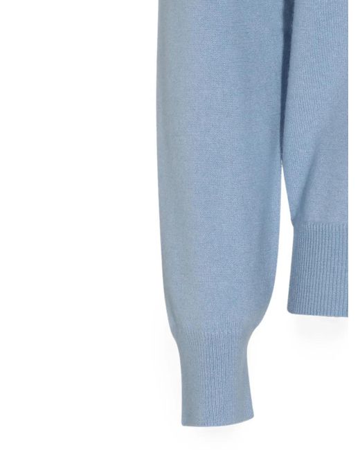 Malo Blue Crew-Neck Cashmere Sweater for men