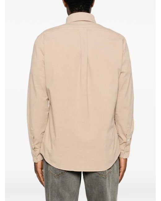 Iceberg Natural Logo-Embroidered Patch-Pocket Shirt for men
