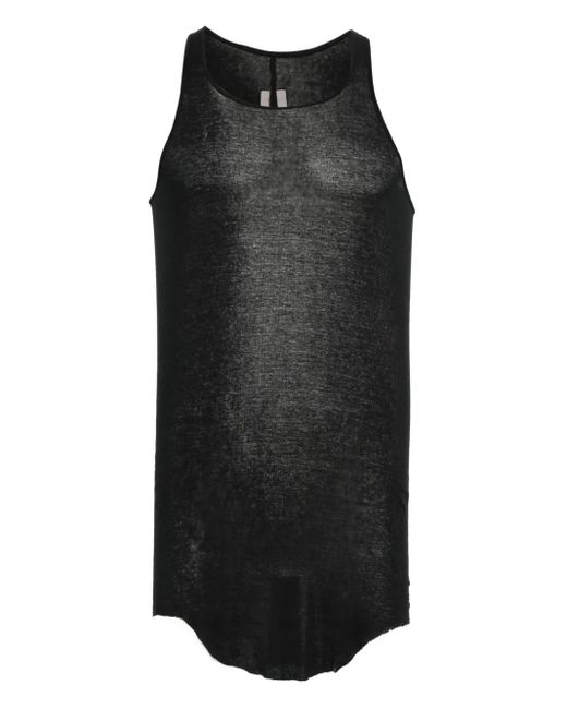 Top Basic Rib Sin Mangas Rick Owens de hombre de color Black