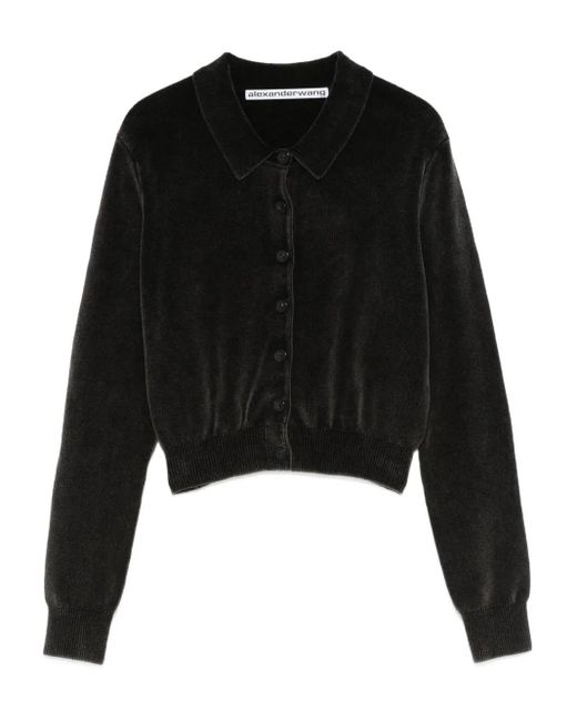Cárdigan con cuello Alexander Wang de color Black