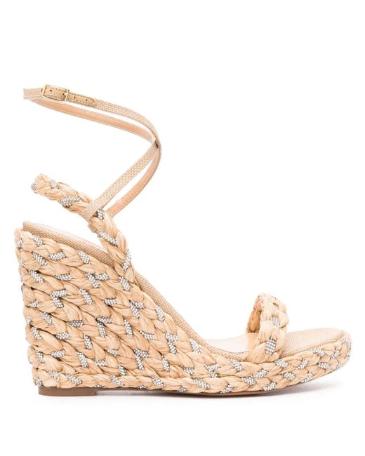 Espadrilles Compensées Costiera 120 Mm Aquazzura en coloris Natural
