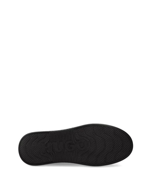 メンズ HUGO レザースニーカー Black