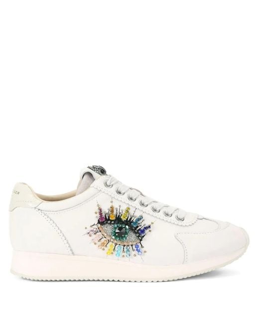 Kurt Geiger Islington ビジュートリム スニーカー White