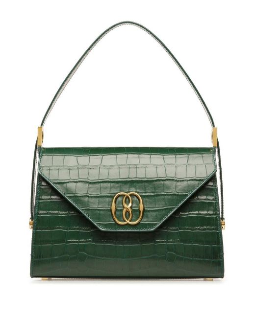 Bally Crocodileeffect Leather Shoulder Bag in Green Lyst