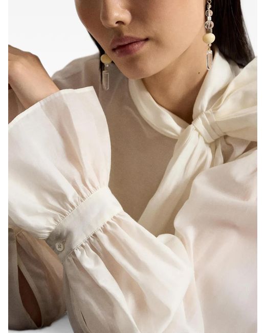 Polo Ralph Lauren White Haut Edgar À Manches Longues