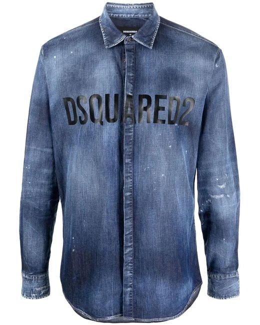 DSquared² Blue Denim Shirt for men