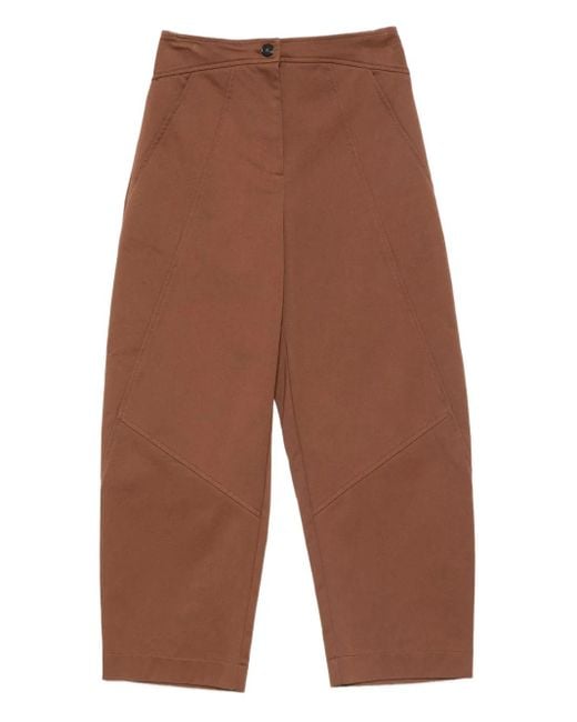 Patrizia Pepe Brown Panelled Balloon Trousers