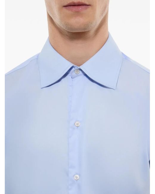 Fursac Blue Buttoned Shirt for men