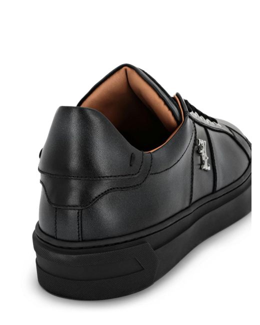 Sneakers con placca logo di Billionaire in Black da Uomo