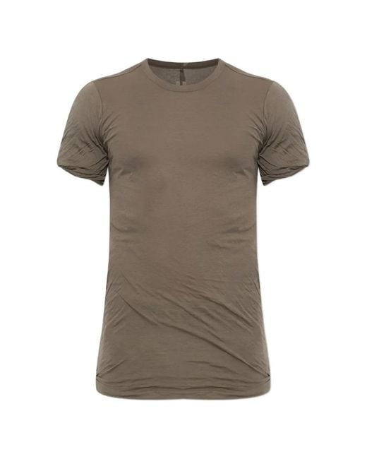 Rick Owens Gray Crew-Neck T-Shirt for men