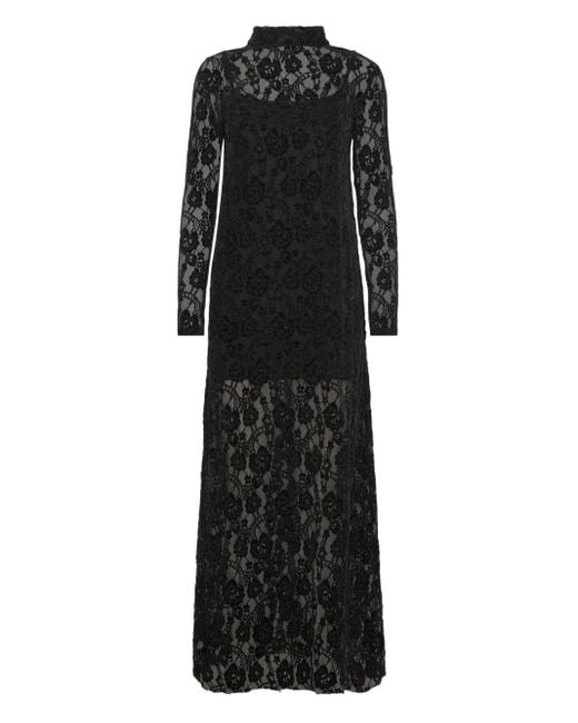 Alohas Black Lace Maxi Dress